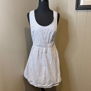 B15 Vineyard Vines Women’s 8 Blue and White Midi A-Line Dress